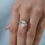 Classic pear cut diamond ring top view