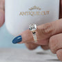 Cushion cut diamond engagement ring top view