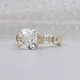 Yellow gold east west engagement ring close-up