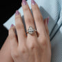 Bridal pear cut diamond ring yellow gold