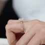 Antiquecut cushion cut diamond ring