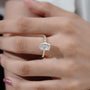 Yellow gold pave diamond engagement ring