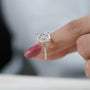 Cushion cut diamond ring on yellow gold band