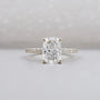 Cushion cut diamond ring in yellow gold