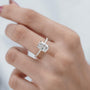 Cushion cut lab grown diamond engagement ring