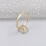 Lab grown cushion cut diamond ring