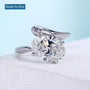 Oval Diamond Center With White Gold Bypass Solitaire Design | Lab Grown Bridal Engagement Jewelry With Elegant Prong Setting
