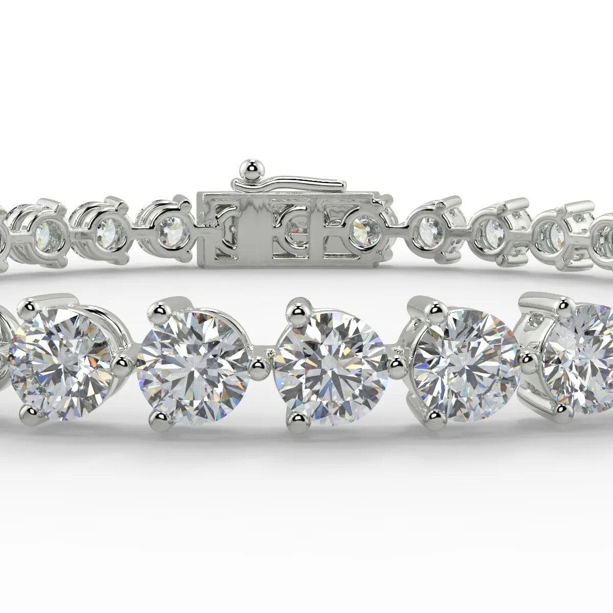 3.50 Ct Round Cut Eco Friendly Diamond Tennis Bracelet / Round Lab Grown Diamond Wedding Bracelet