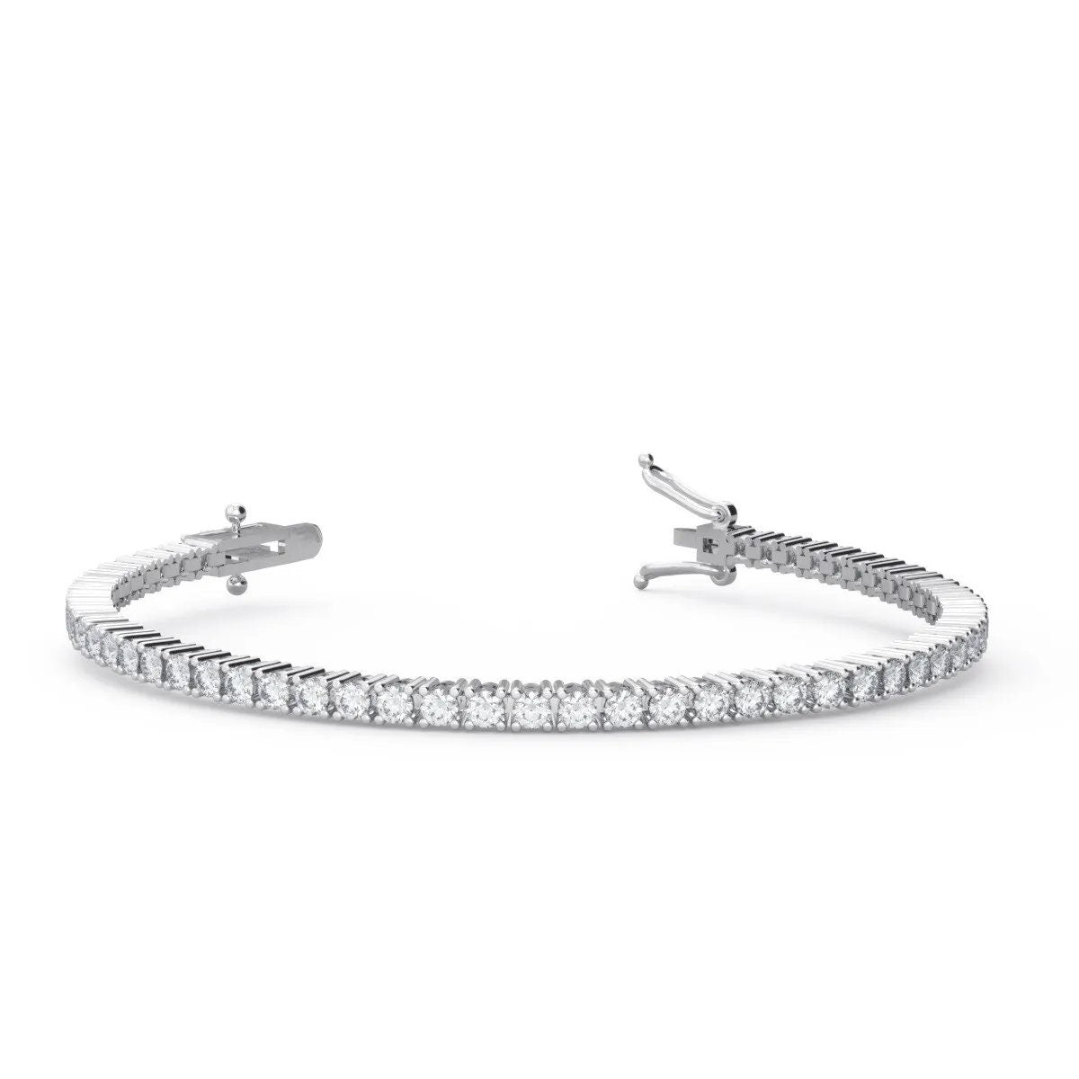 EF/VS Lab-Created 4.00 Ct Round Diamond Tennis Bracelet in White Gold – Unbeatable Sale!