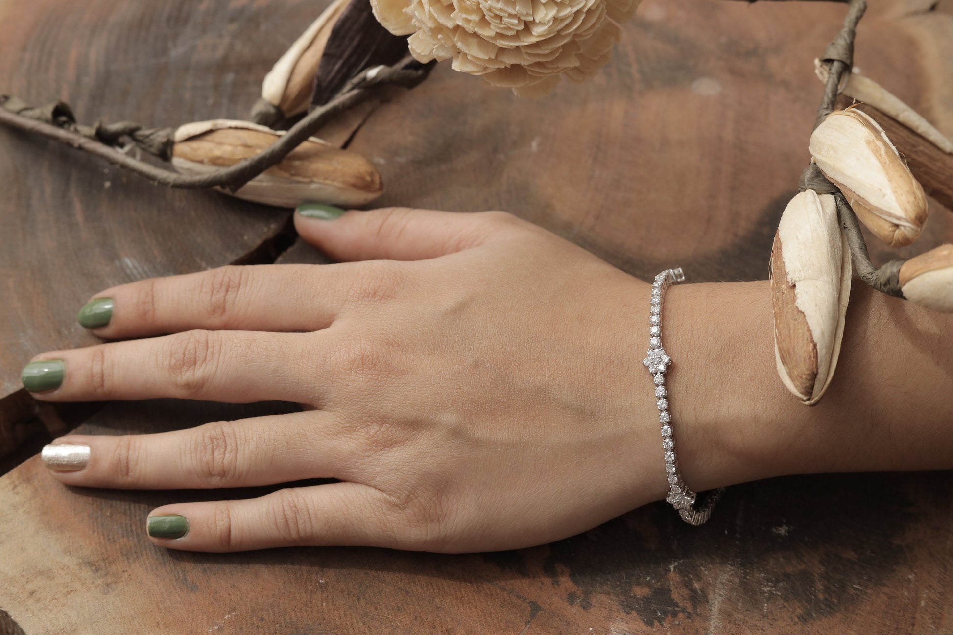 3.5 carat diamond Bracelet, Round lab grown diamond tennis bracelet, Anniversary Gift for her, 6 to 7.5 inches, 10k/14k white gold