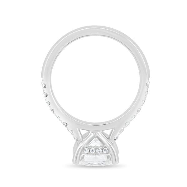 Princess 1.40tcw Lab Grown Diamond Pave Hidden Halo Engagement diamond ring, EF Color, VS Clarity
