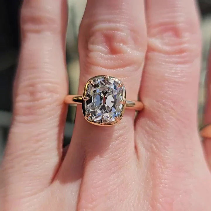Custom order - Old Miner 5.05ct E VS1 | 14kt yellow gold | 7 US size