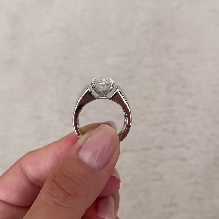 Oval 5.00ct Lab Grown Diamond Men's Channel Set Engagement Ring, D-E-F Color, VVS-VS Cl;arity