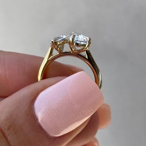 2.00tcw Pear & Marquise Lab Diamond Toi et Moi Engagement Ring | IGI Certified | DEF VVS–VS