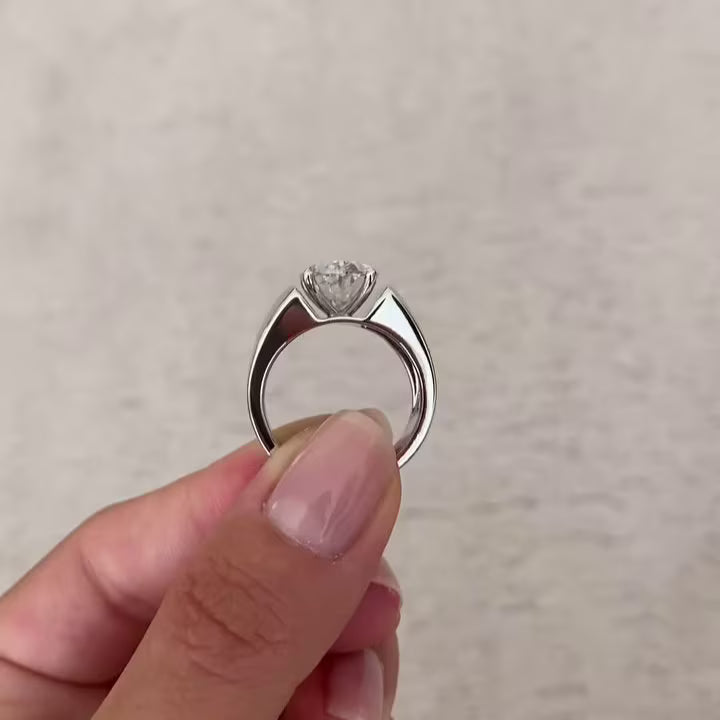 IGI certified oval lab grown diamond ring for men