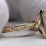 IGI certified bezel radiant diamond ring yellow gold