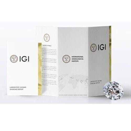 Cushion 7ct Lab Grown Diamond Engagement Ring, D-E-F Color, VVS-VS Clarity - IGI Certificate