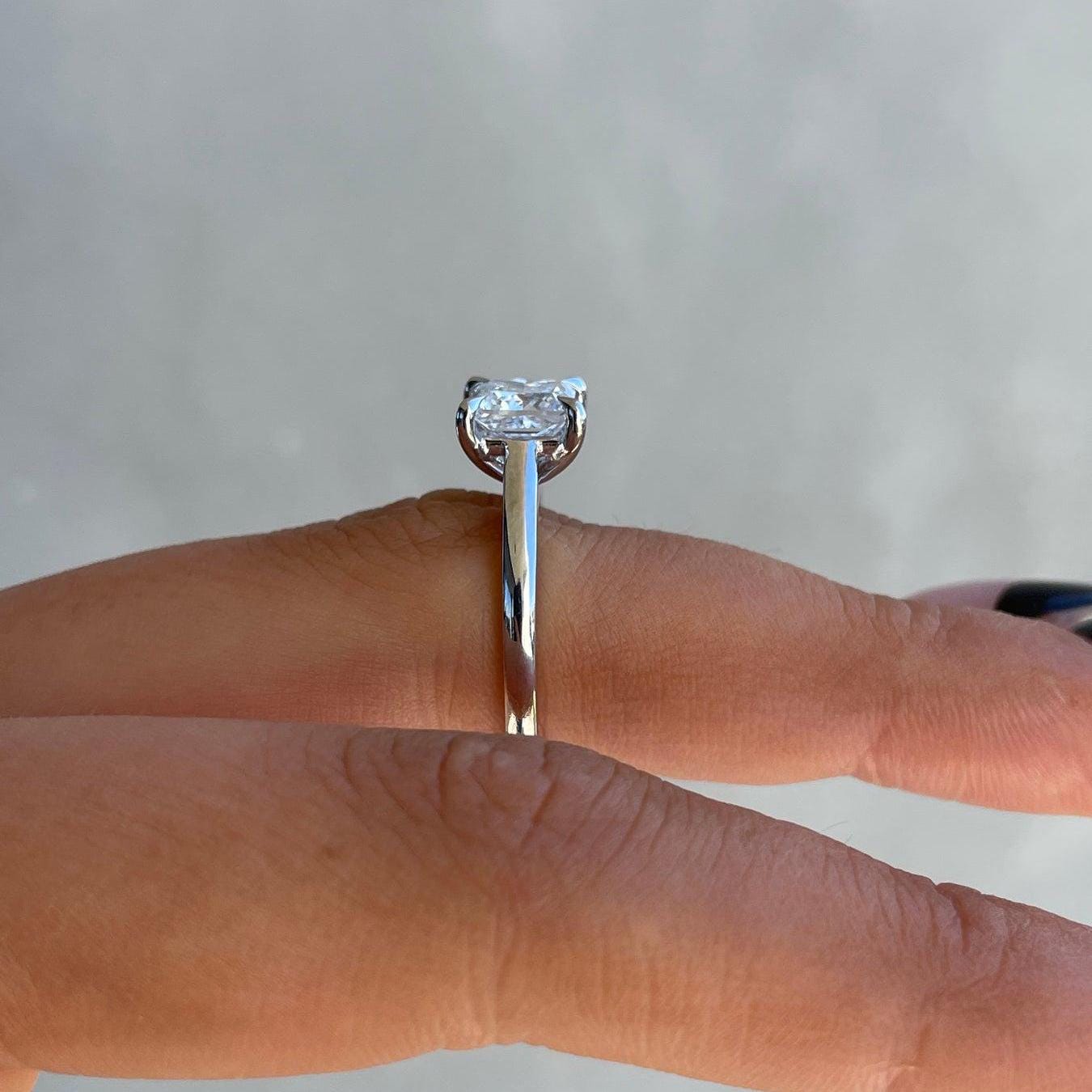 1.50ct Princess Lab Grown Diamond Solitaire Engagement Ring | IGI Certified | White Gold