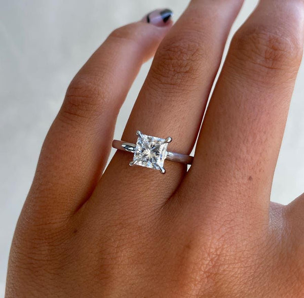 Princess Diamond Solitaire Engagement Ring