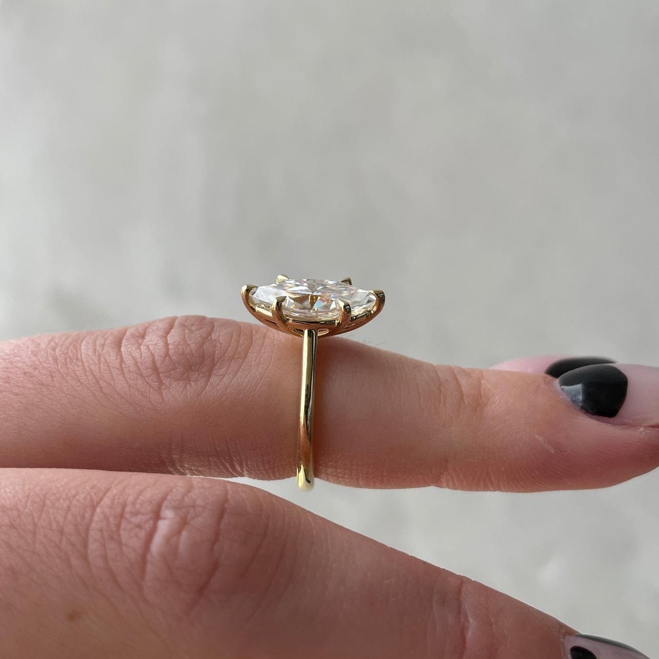 Marquise 2.20ct Lab Grown Diamond 6 Claw Solitaire Engagement ring, DEF Color, VVS-VS Clarity