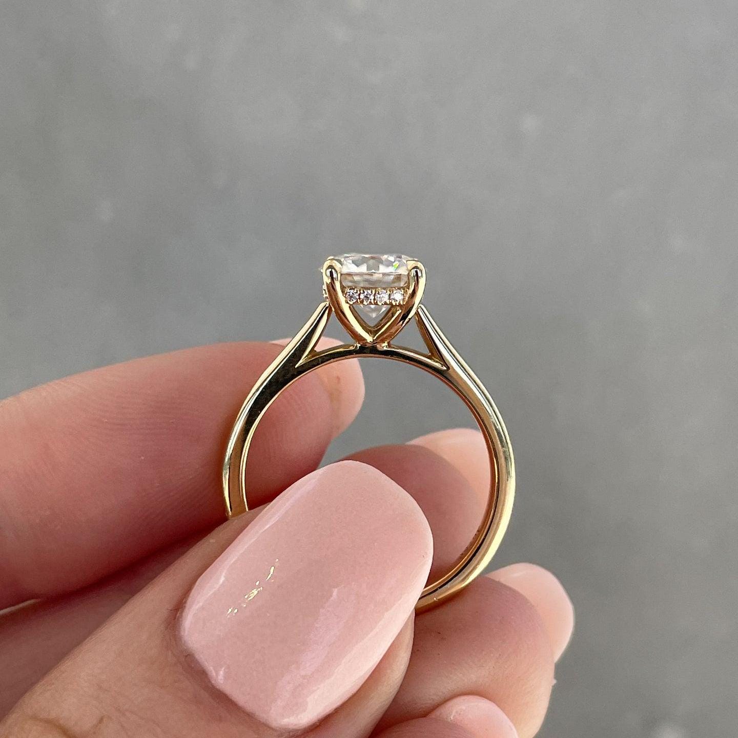 3.10ct Round Lab Grown Diamond Engagement Ring | IGI Certified | Custom Gold & Platinum