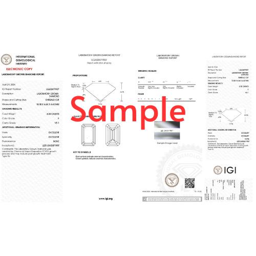 Heart 3.00ct Lab Grown Diamond Bezel Set Engagement Ring, EF Color, VS Clarity - IGI Certificate