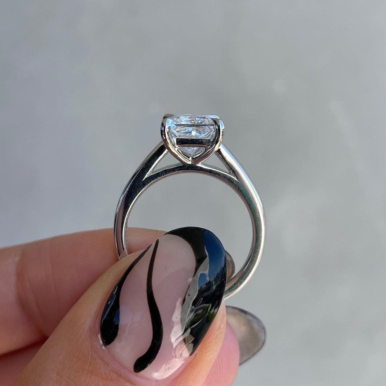 1.50ct Princess Lab Grown Diamond Solitaire Engagement Ring | IGI Certified | White Gold