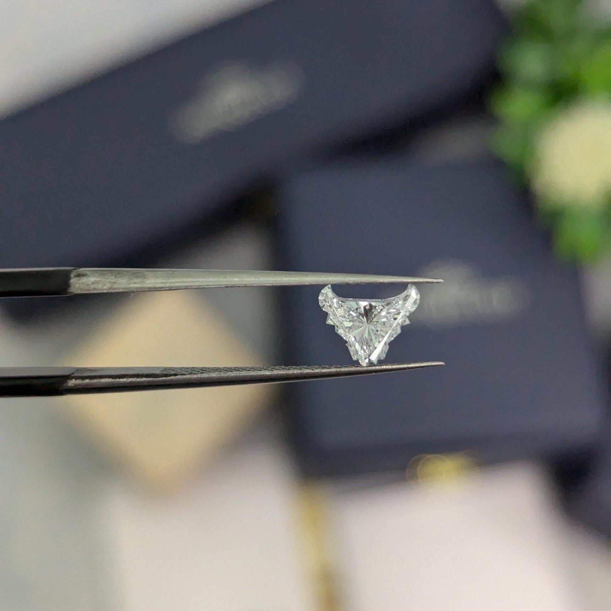 Bull Shape 1.00ct Lab Grown Diamond, Unique Shape Diamond, EF Color, VS Clarity, IGI Certified