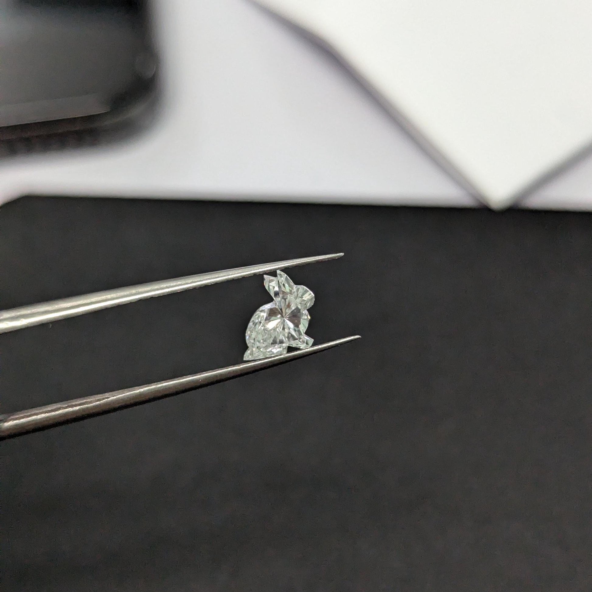 1.00ct Rabbit Shape Lab Grown Diamond, Antique Shape Diamond, EF Color, VS Clarity - IGI Certificate