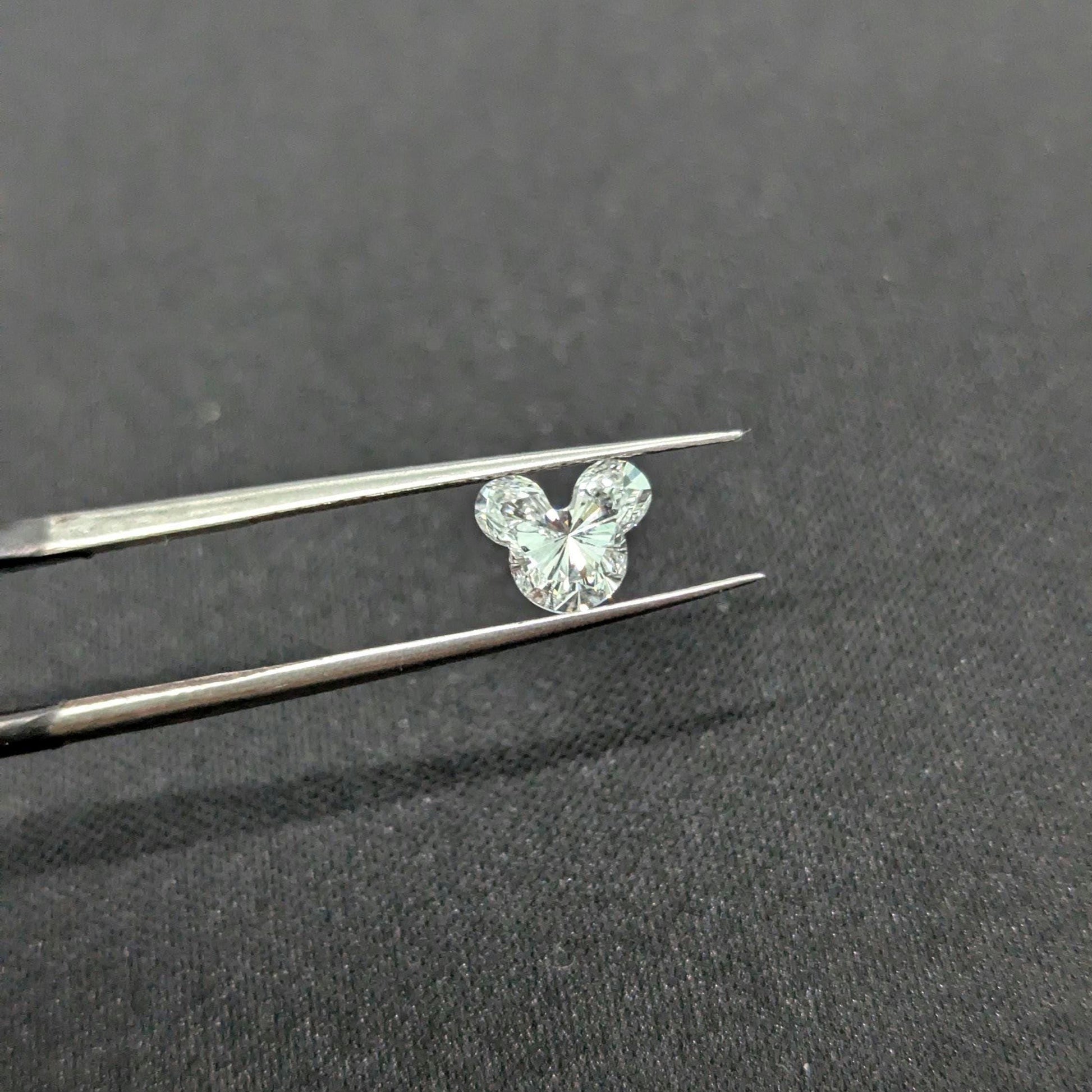 1.00ct Micky Mouse Shape Lab Grown Diamond, Unique Shape with IGI Certificate
