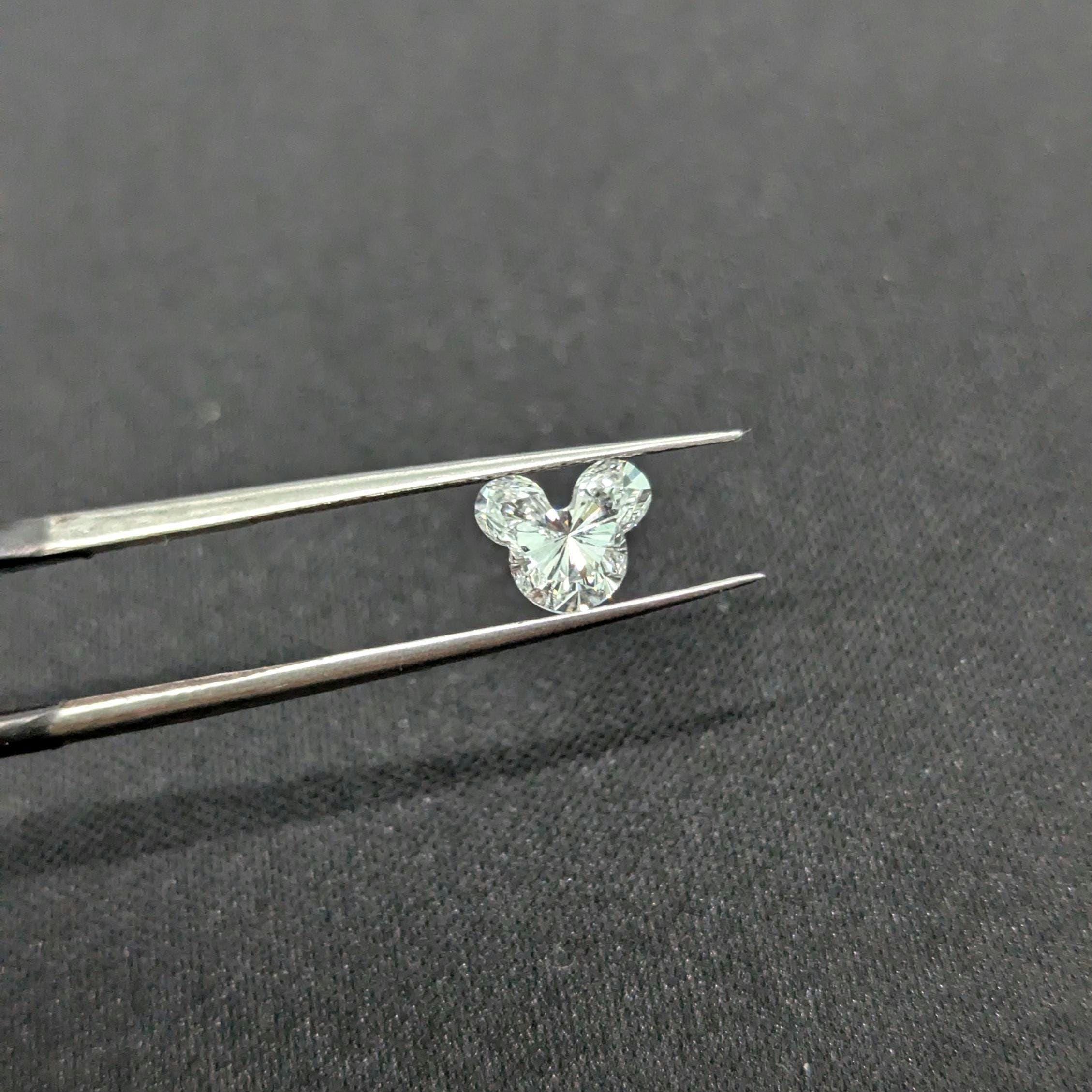 1.00ct Micky Mouse Shape Lab Grown Diamond, Unique Shape with IGI Certificate