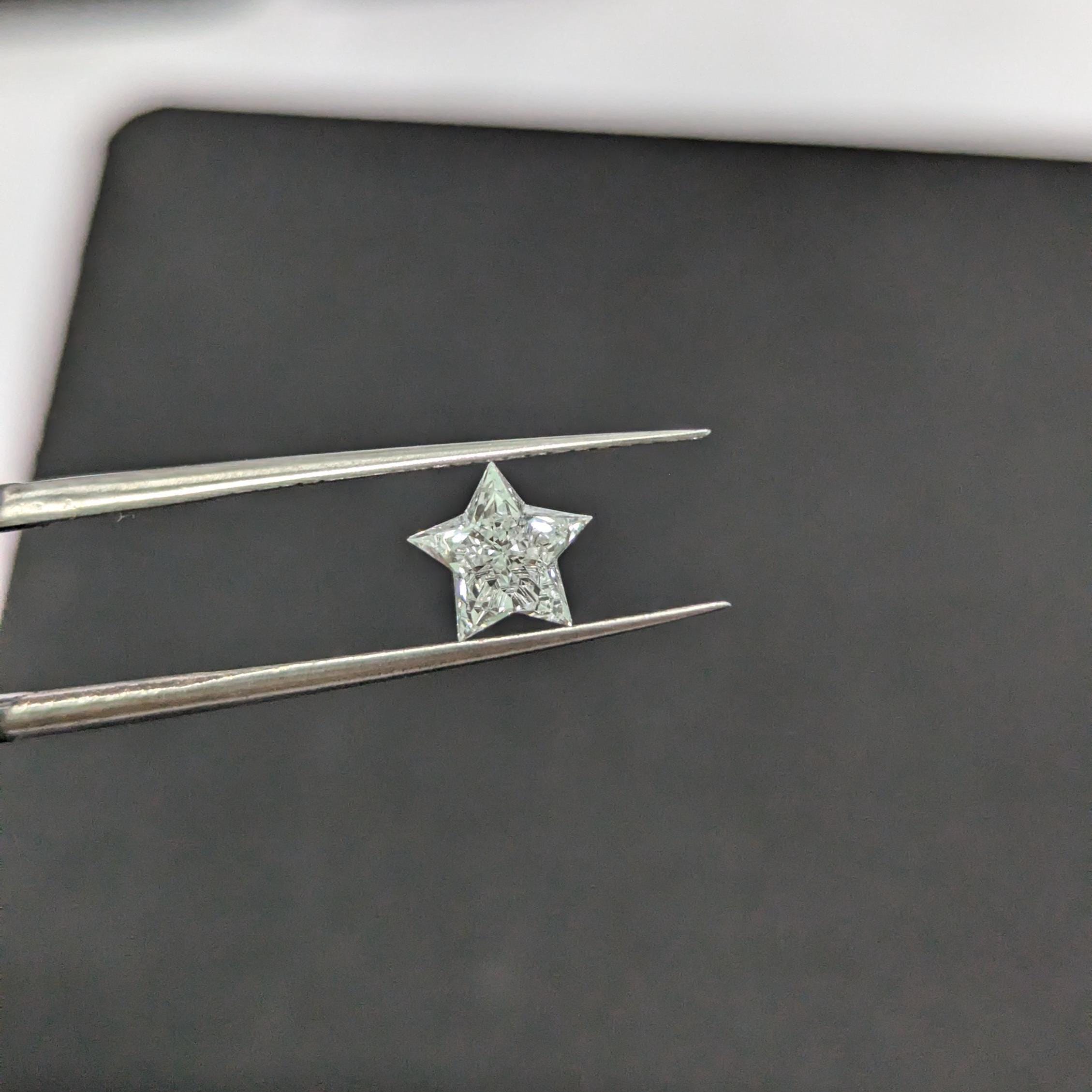 1.00ct Star Shape Lab Grown Diamond, IGI Certificate, EF Color, VS Clarity - Antique Cut