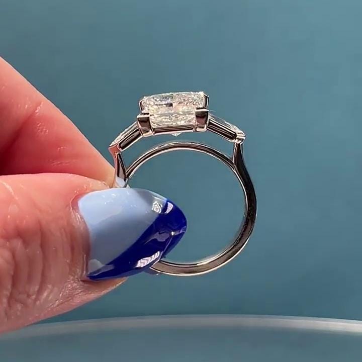 Princess 2.50tcw Lab Grown Diamond Bezel Set Engagement Ring, D-E-F Color, VVS-VS Clarity