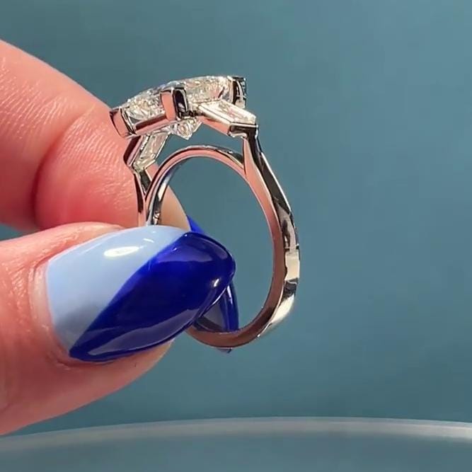 Princess 2.50tcw Lab Grown Diamond Bezel Set Engagement Ring, D-E-F Color, VVS-VS Clarity