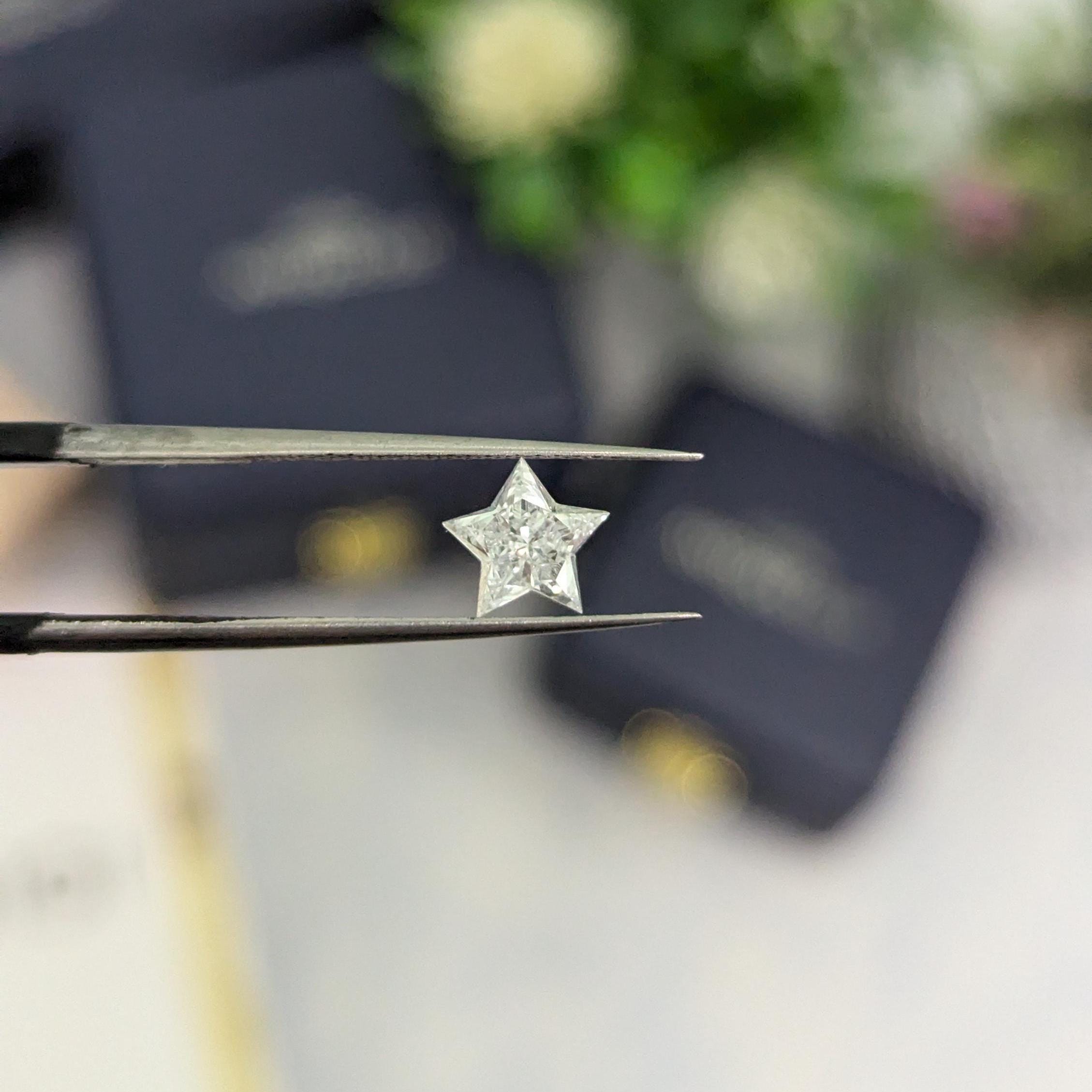 1.00ct Star Shape Lab Grown Diamond, IGI Certificate, EF Color, VS Clarity - Antique Cut