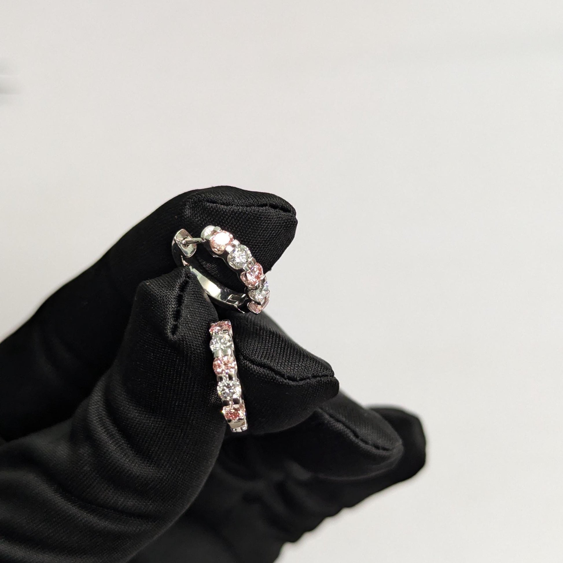 Round 1.00ct Lab Grown Diamond Hoop Earring, EF Color, VS Clarity, IGI Certificate