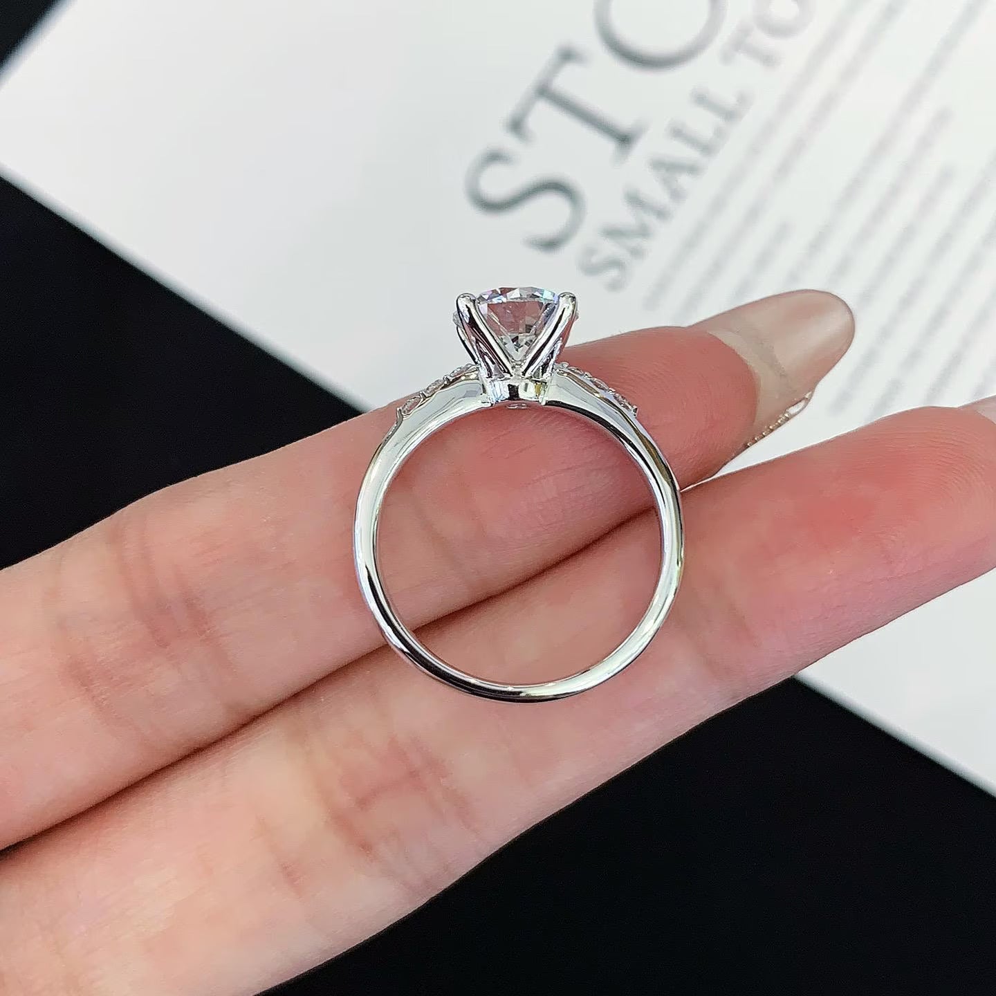 1.80tcw Round Lab Grown Diamond Solitaire Pavé Ring | 1.70ct Center | IGI Certified