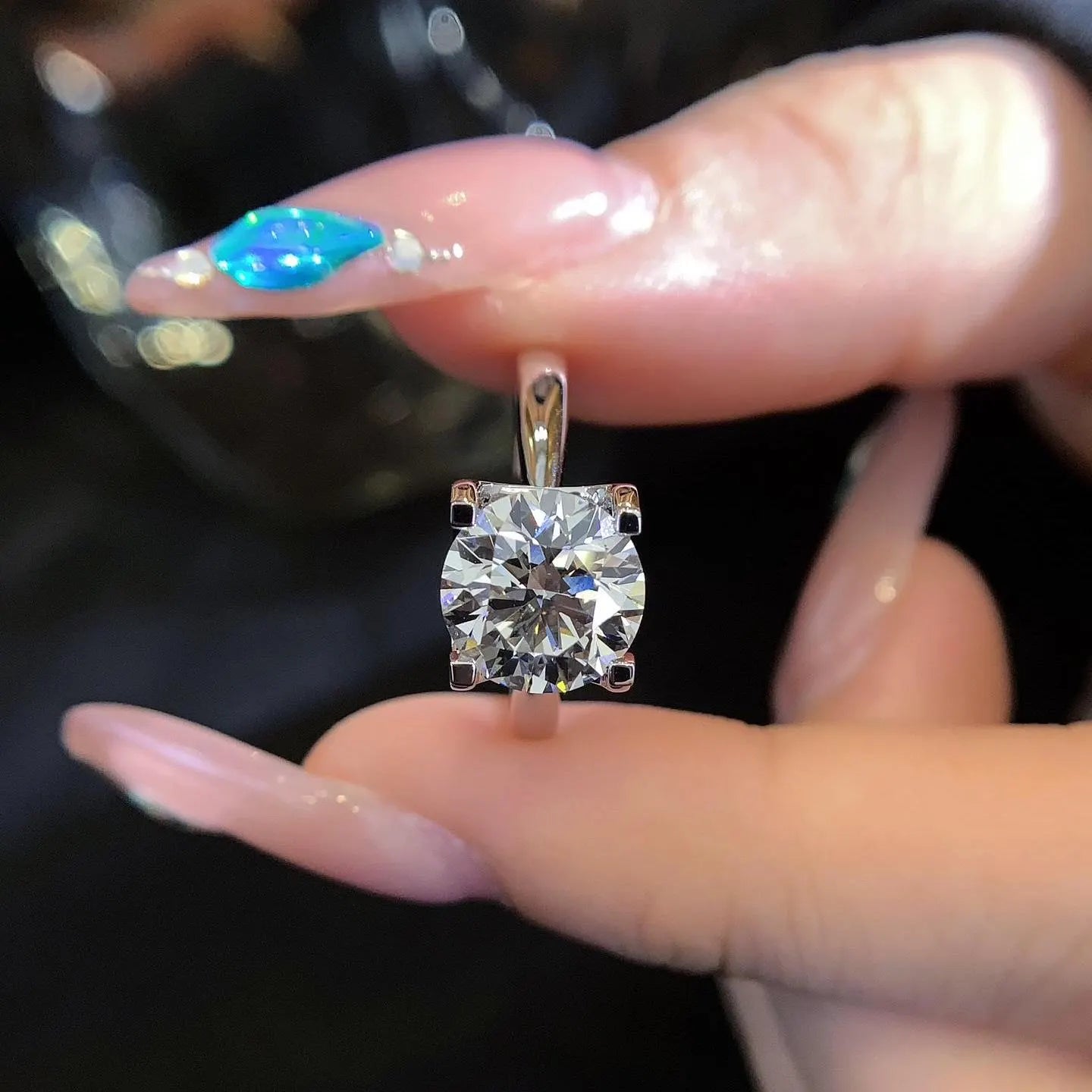 2.60ct Round Lab Grown Diamond Halo Engagement Ring | IGI Certified | 10k 14k 18k Platinum White Gold | D-E-F Color VVS Clarity