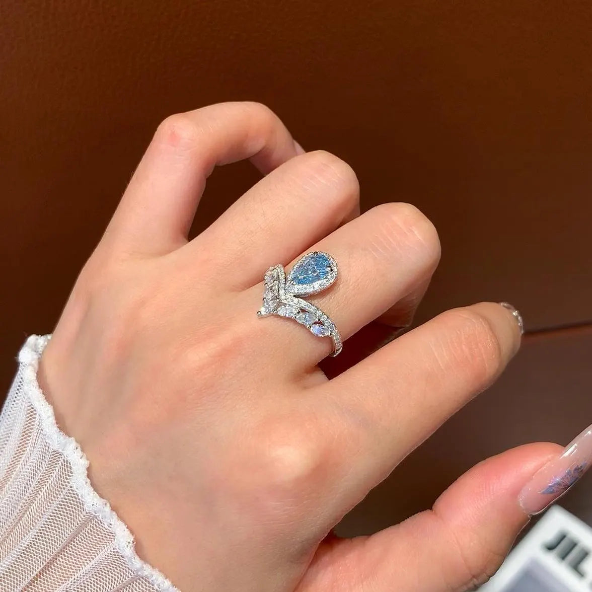 Fancy Pear 2.30tcw Lab Grown Diamond Halo With Unique Design Engagement Ring, VVS-VS Clarity - IGI Certified