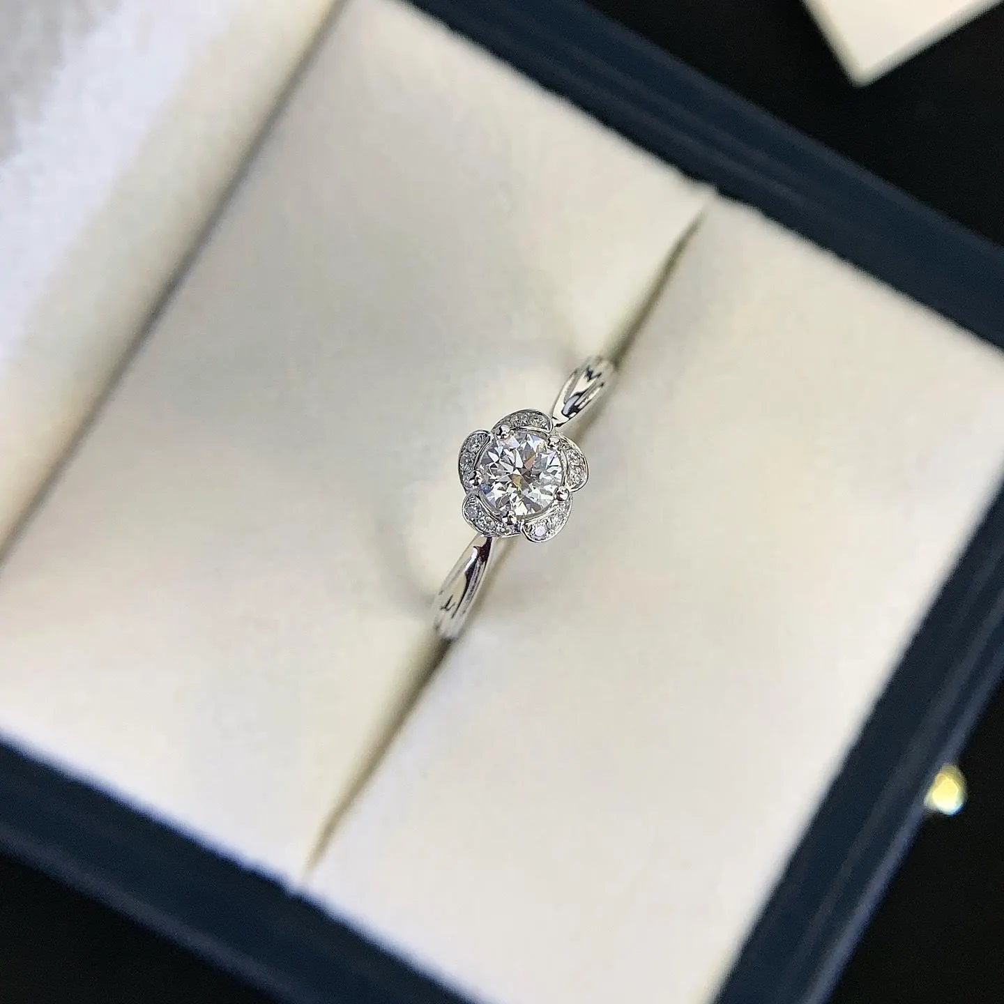 Round 0.60tcw Lab Grown Diamond Halo Cathedral Shank Engagement Ring, D-E-F Color, VVS-VS Clarity - IGI Certified