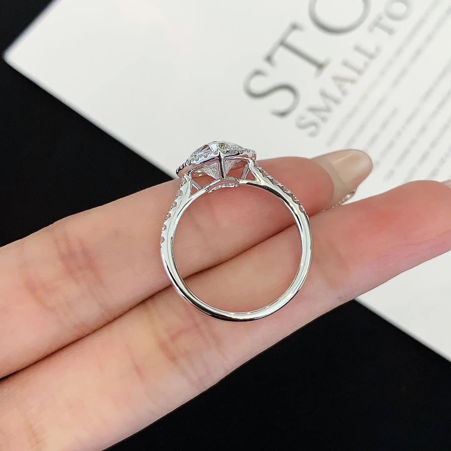 2.20tcw Heart Lab Grown Diamond Engagement Ring | Halo Pavé Cathedral | IGI Certified | Custom Gold