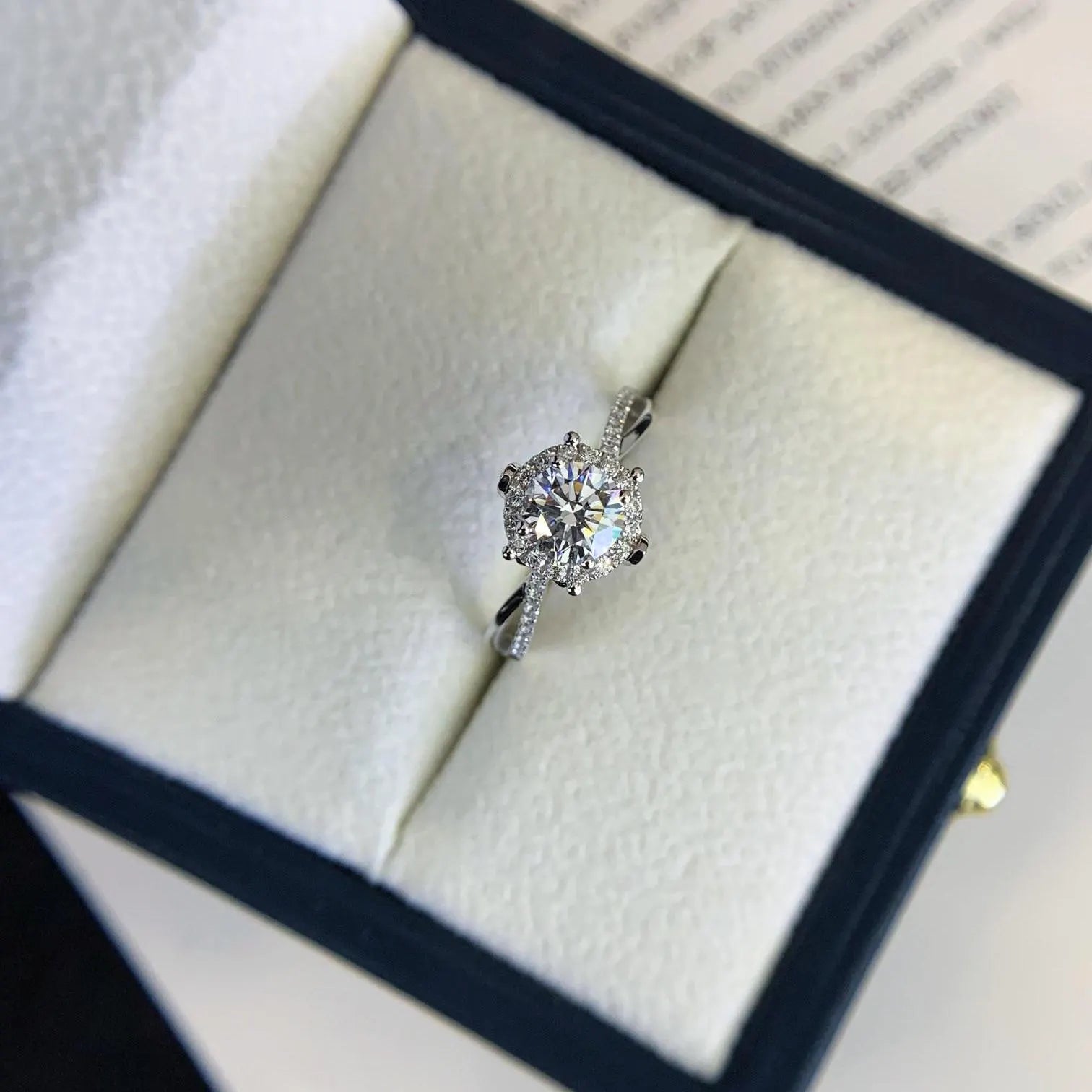 Round 1.30tcw Lab Grown Diamond Halo And Hidden Halo Split Band Engagement Ring, D-E-F Color, VVS-VS Clarity - IGI Certified