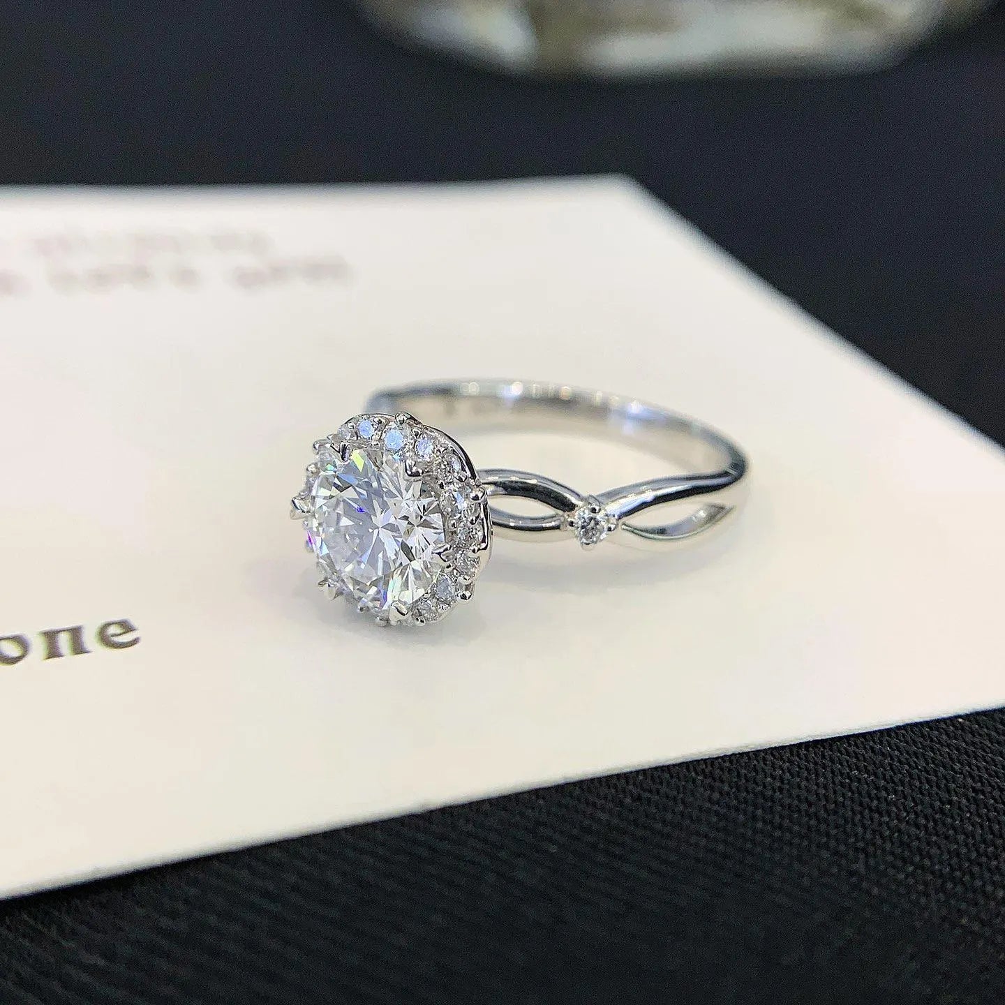 Round 1.40tcw Lab Diamond Halo Criss Cross Band Ring | IGI Certified DEF VVS–VS | Yellow Gold