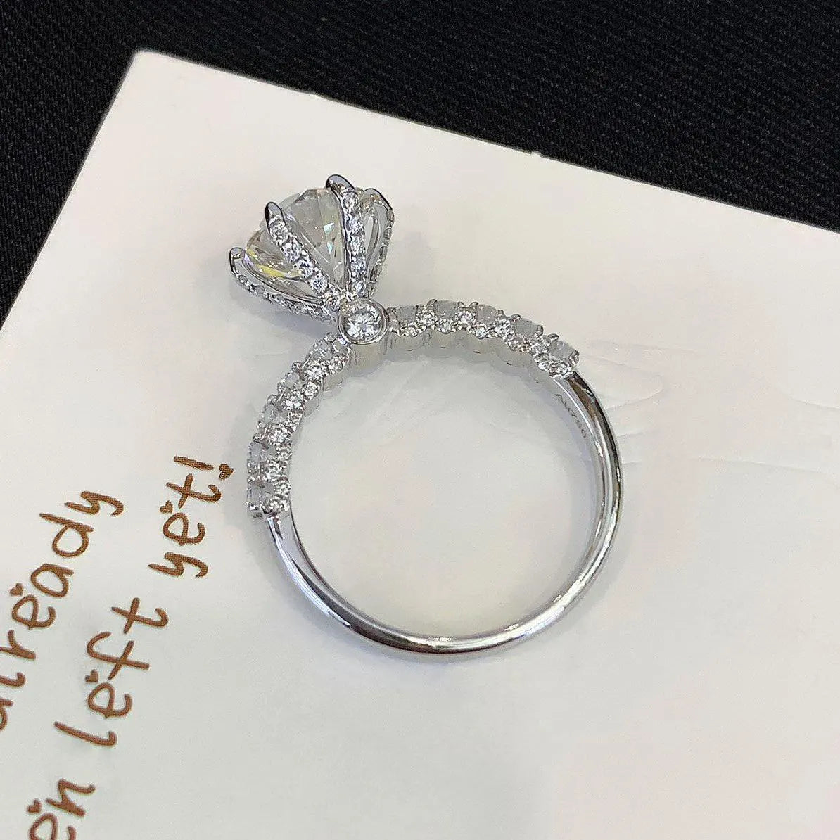 Round 3.30tcw Lab Diamond Accent Engagement Ring | IGI Certified