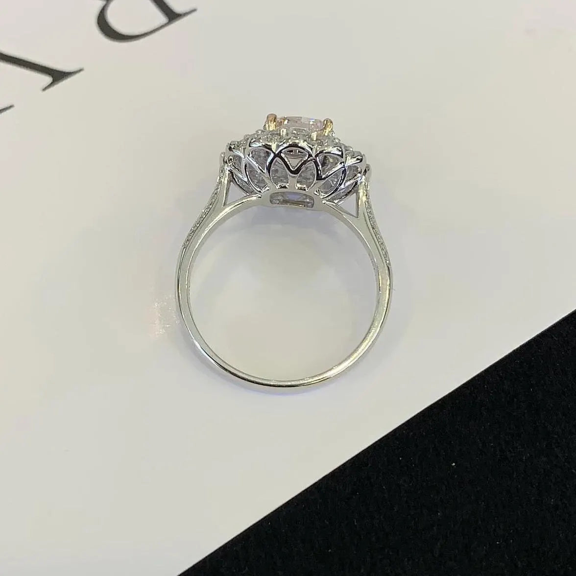Fancy Pink Cushion 3.50tcw Lab Diamond Double Halo Ring | IGI Certified VVS–VS Clarity