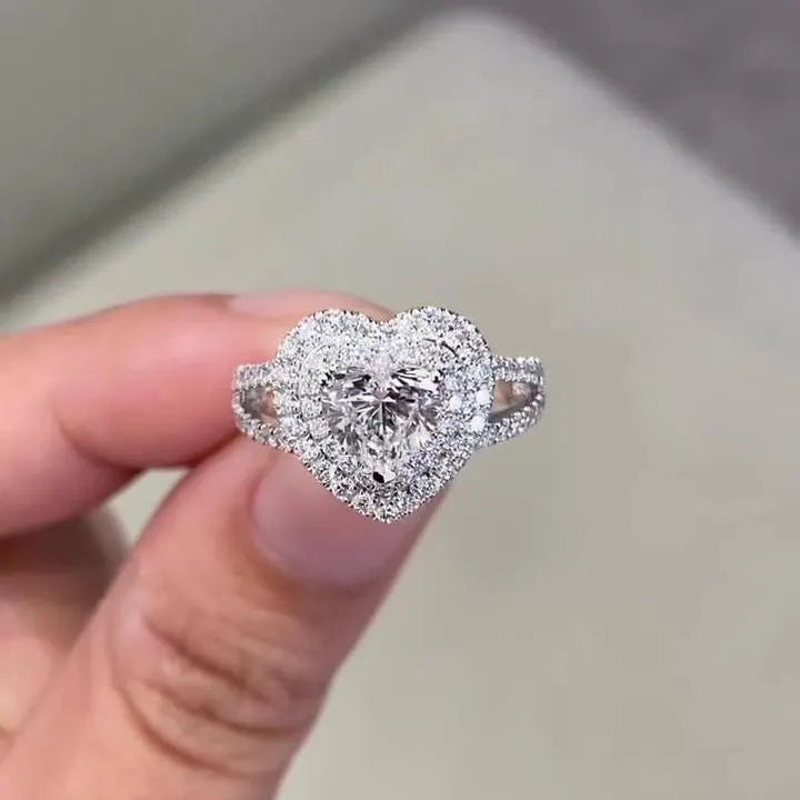 Heart shaped diamond anniversary gift