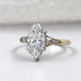 Marquise cut diamond ring with split shank setting