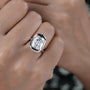 Premium cushion cut diamond proposal ring with bezel mount