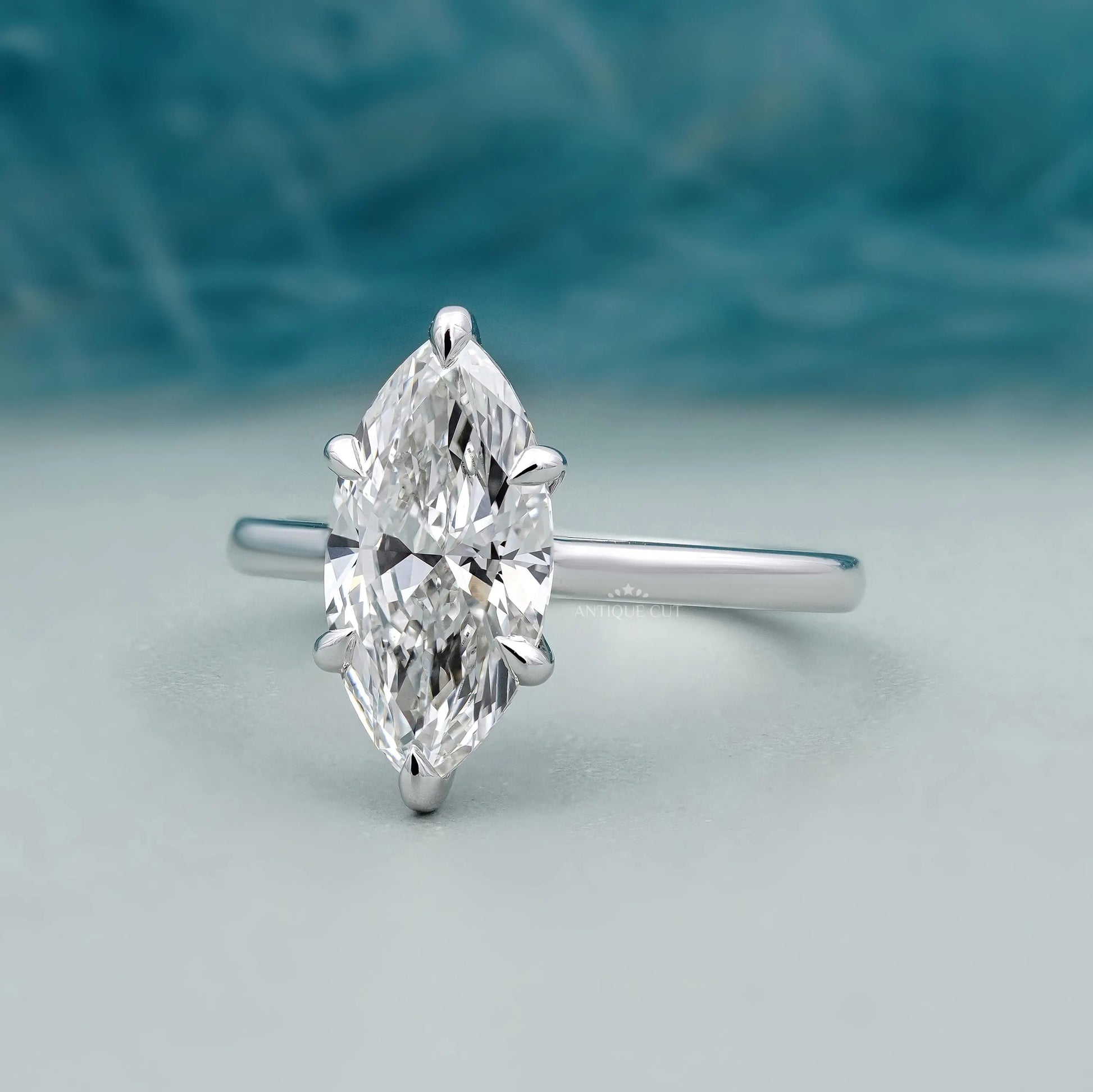 2.50ct Marquise Solitaire Ring | Lab Diamond IGI Certified | Marquise Cut Engagement Ring