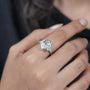 Unique marquise cut engagement ring with accent diamonds
